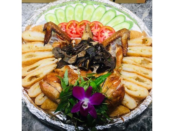 GÀ BÓ XÔI TRỨNG NON HẠT SEN + NẤM HƯƠNG