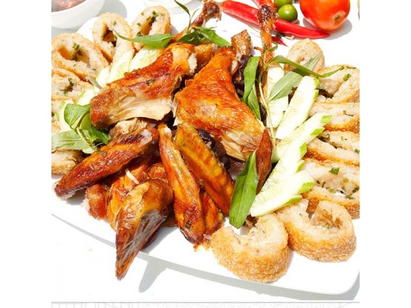 GÀ QUAY BÓ XÔI + NẤM HƯƠNG